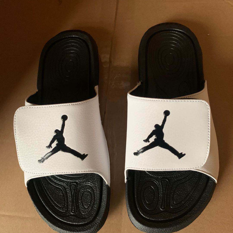 Slides, White Black Colorway, Slip On Design, Casual Gift for Shoe Lovers