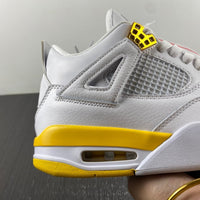 Low Top Sneakers, White Yellow Colorway, Lace Up Design, Casual Gift for Sneaker Fans