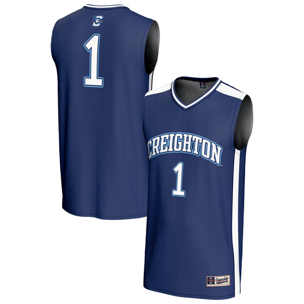 #1 Creighton Bluejays Lightweight Basketball Fashion Jersey - Blue