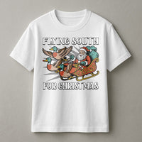 Duck Hunting Santa T-Shirt, Flying South for Christmas Shirt, Humorous Hunter Holiday Tee, Retro Duck Hunter Shirt, Outdoorsmen Christmas Present