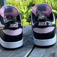 Low Top Sneakers, Black Pink Colorway, Lace Up Design, Casual Gift for Sneaker Fans