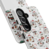 Santa Hat Candy Cane Phone Case, Christmas Ghost Phone Case for Samsung Galaxy, Spooky Xmas Samsung Cover, Festive Holiday Present for Her
