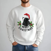Santa Hat Equestrian Holiday Crewneck, Horse Christmas Sweatshirt, Festive Western Horse Lover Sweater, Adorable Xmas Animal Pullover