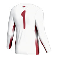 #1 Arkansas Razorbacks Lightweight Volleyball Jersey - White
