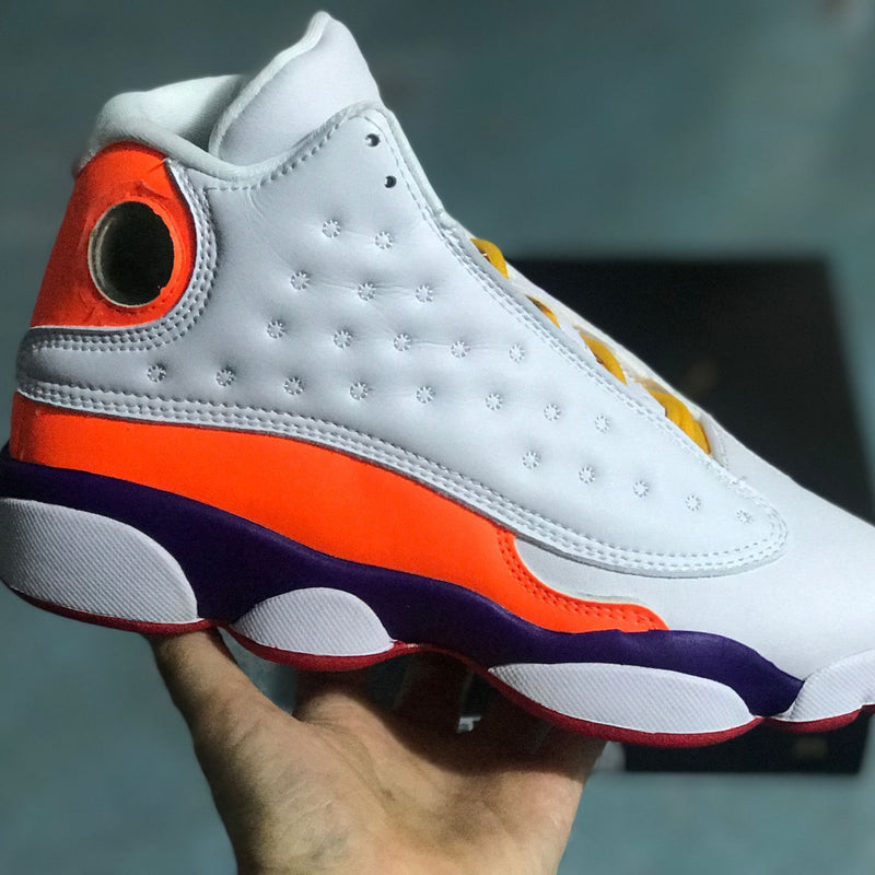 Sneakers, White Orange Colorway, Mismatched Colorway, Lace Up Design, Casual Gift for Sneaker Fans