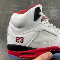 High Top Sneakers, White Black Red Colorway, Leather Footwear, Lace Up Design, Casual Gift for Sneaker Fans