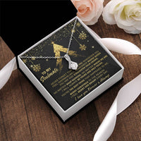 Alluring Beauty Ribbon Pendant Jewelry, Soulmate Christmas Necklace, 14k White Gold Over Stainless Steel, Romantic Holiday Present for Wife