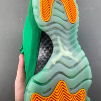 Retro Low Top Sneakers, Green Colorway, Suede Footwear, Lace Up Design, Casual Gift for Sneaker Fans