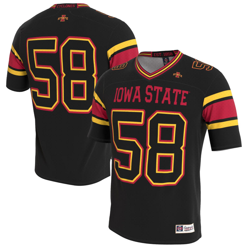 Iowa State Cyclones Lightweight Collegiate Football Blackout Fashion Jersey