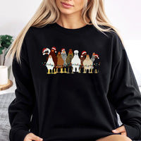 Festive Holiday Lights Chicken Crewneck, Christmas Chicken Sweatshirt, Humorous Farmer Xmas Sweater, Farm Animal Pullover, Chicken Lover Present