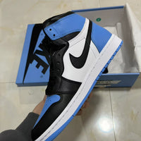 High Top Sneakers, Blue White Colorway, Lace Up Design, Casual Gift for Sneaker Fans