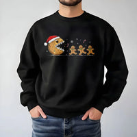 Gaming Cookie Xmas Crewneck, Retro Gamer Gingerbread Man Sweatshirt, Humorous Video Game Christmas Sweater, Gamer Holiday Present