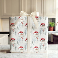 Scientist Christmas Gift Wrap, Doctor Santa Wrapping Paper, Medical Professional Holiday Wrapping Paper, Lab Coat Santa Gift Wrap Paper