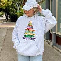 Teacher Holiday Crayon Sweatshirt, Christmas Crayon Tree Hoodie, Elementary School Educator Pullover, Adorable Festive Winter Teacher Present
