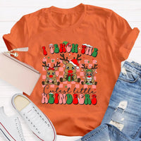 I Teach the Cutest Little Reindeers Shirt, Teacher Christmas T-Shirt, Humorous Holiday Educator Graphic Tee, Xmas Teacher Present