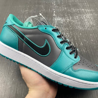 Low Top Golf Shoes, Lake Blue Dark Gray Colorway, Lace Up Design, Casual Gift for Shoe Lovers