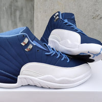 Sneakers, Blue White Colorway, Lace Up Design, Casual Gift for Sneaker Fans