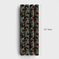 Red Scarf Dog Gift Wrap, Black Labrador Wrapping Paper, Christmas Lab Wrapping Paper, Winter Pine Pet Gift Wrap, Dog Lover Holiday Paper