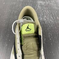 Low Top Golf Shoes, White Black Green Colorway, Reverse Hook Design, Lace Up Design, Casual Gift for Shoe Lovers