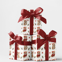 Festive Dog Holiday Gift Wrap, Corgi Christmas Wrapping Paper, Adorable Puppy Gift Wrapping Paper, Dog Lover Holiday Present Wrap Roll