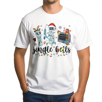 Medical Holiday Monitor Tee, Christmas Nurse T-Shirt, Adorable RN Cardiac Graphic Shirt, Nursing Student Christmas Top, Healthcare Present for Her