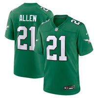 Philadelphia Eagles Eric Allen Kelly Green Retired Player Alternate Game Jersey