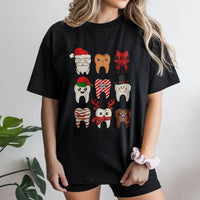 Dental Hygienist Holiday Shirt, Christmas Teeth T-Shirt, Humorous Dentist Christmas Tee, Dental Assistant Graphic T-Shirt Xmas Present