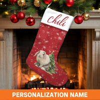 Personalized Rabbit Stocking, Lop-Eared Bunny Christmas Stocking, Custom Pet Holiday Stocking, Animal Christmas Stocking, Bunny Lover Present