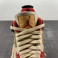 Distressed Sneakers, White Black Red Colorway, Lace Up Design, Distressed Finish, Casual Gift for Sneaker Fans