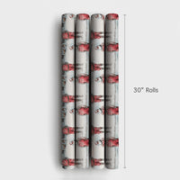 Duck Hunter Christmas Gift Wrap, Hunting Santa Wrapping Paper, Watercolor Outdoorsman Fishing Wrapping Paper, Holiday Gift Wrap Roll