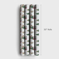 Watercolor Kitten Tree Gift Wrap, Tabby Cat Christmas Wrapping Paper, Humorous Cat Lover Holiday Wrapping Paper, Xmas Gift Wrapping Paper
