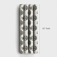 Dog Wreath Holiday Gift Wrap, Dalmatian Christmas Wrapping Paper, Puppy Lover Festive Wrapping Paper, Adorable Dog Holiday Gift Wrap Roll