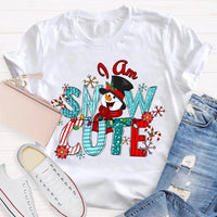 Humorous Holiday Lights Graphic Tee, Snow Adorable Snowman Christmas Shirt, Retro Winter Snowman T-Shirt, Adorable Xmas Party Shirt