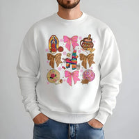 Coquette Pinata Holiday Sweater, Mexican Christmas Sweatshirt, Adorable Festive Christmas Crewneck, Mexican Xmas Aesthetic Pullover