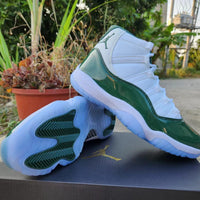 Sneakers, White Green Colorway, Lace Up Design, Casual Gift for Sneaker Fans