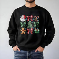 Retro Holiday Graphic Sweater, Vintage Christmas Icons Sweatshirt, Festive Xmas Crewneck, Comfy Winter Pullover, Holiday Present for Him and Her