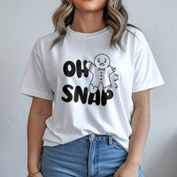 Humorous Christmas Pun T-Shirt, Oh Snap Gingerbread T-Shirt, Adorable Holiday Baking Graphic Tee, Winter Cookie Lover T-Shirt, Xmas Baker Present
