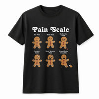 Humorous Nurse Christmas Shirt, Gingerbread Pain Scale T-Shirt, Adorable Nursing Humor Graphic Tee, RN Medical Staff Holiday Shirt, Hospital Present