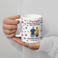 Father and Daughter Love Dad Coffee Mug, Personalized Daughter Ceramic Mug, Touching Birthday Cup, Christmas Present for Daughter from Dad