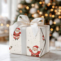 Jolly Santa Holiday Gift Wrap, Watercolor Santa Claus Wrapping Paper, Adorable Santa Claus Wrapping Paper, Festive Christmas Wrapping Paper