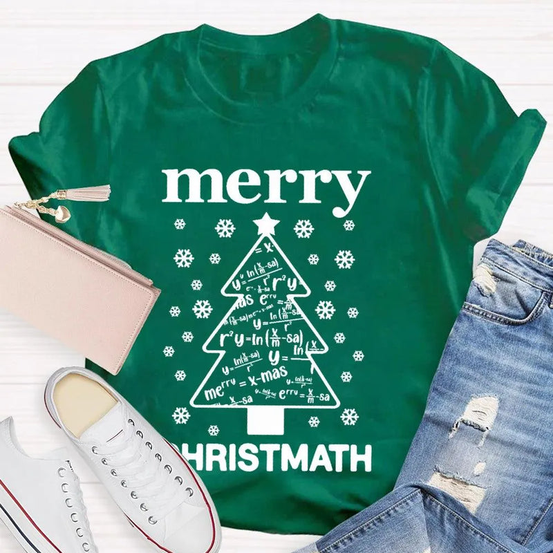 Humorous Math Christmas Shirt, Merry Christmath T-Shirt, Math Pun Holiday Graphic Tee, Mathematics Teacher Christmas Present, Student Xmas Top