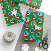Colorful Stocking Gift Wrap, Gothic Skull Christmas Wrapping Paper, Spooky Xmas Present Wrap, Dark Holiday Gift Wrap, Punk Gift Wrap