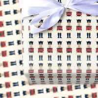 Classic Toy Soldier Christmas Paper, Nutcracker Gift Wrapping Paper, Festive Holiday Present Wrap, Regimental Winter Packaging Roll
