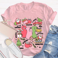 Speech Language Pathology Holiday Shirt, SLP Speech Therapy Christmas T-Shirt, Voice Stuttering Graphic Tee, SLP Therapist Present