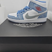 Sneakers, Blue Gray White Colorway, Lace Up Design, Casual Gift for Sneaker Fans