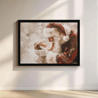 Impressionist Santa Painting Print, Santa Claus Holding Baby Canvas Art, Vintage Christmas Canvas, Holiday Wall Decor, Xmas Canvas Print