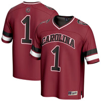 #1 South Carolina Gamecocks Lightweight Collegiate Football Fashion Jersey - Garnet
