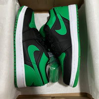 Low Top Sneakers, Black Green Colorway, Lace Up Design, Casual Gift for Sneaker Fans