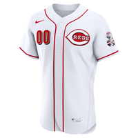 Cincinnati Reds White Home Authentic Custom Jersey