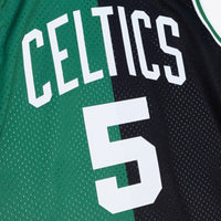 Boston Celtics Kevin Garnett 2007 Split Swingman Jersey - Black/Green